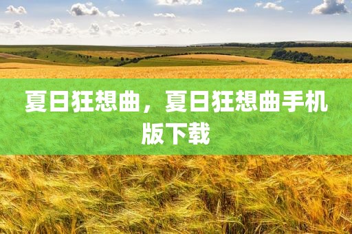 夏日狂想曲，夏日狂想曲手机版下载