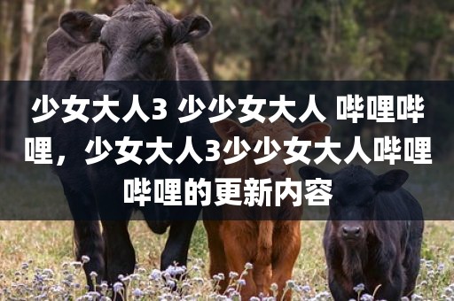 少女大人3 少少女大人 哔哩哔哩，少女大人3少少女大人哔哩哔哩的更新内容