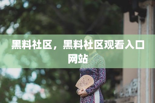 黑料社区，黑料社区观看入口网站