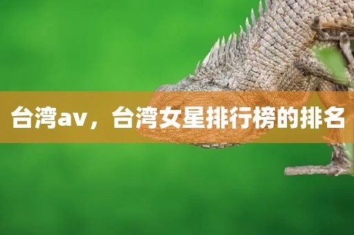 台湾av，台湾女星排行榜的排名