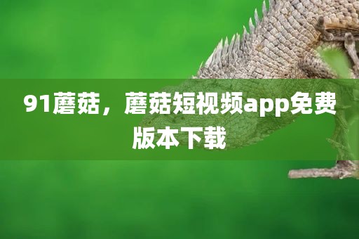 91蘑菇，蘑菇短视频app免费版本下载