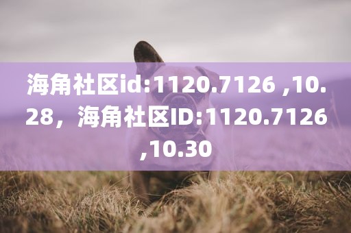 海角社区id:1120.7126 ,10.28，海角社区ID:1120.7126,10.30