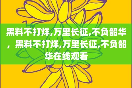 黑料不打烊,万里长征,不负韶华，黑料不打烊,万里长征,不负韶华在线观看