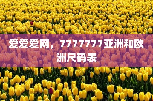 爱爱爱网，7777777亚洲和欧洲尺码表