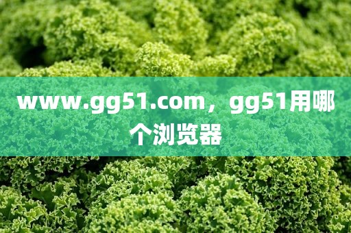 www.gg51.com，gg51用哪个浏览器