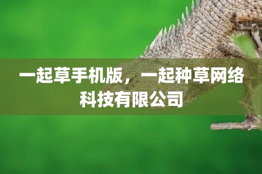 一起草手机版，一起种草网络科技有限公司