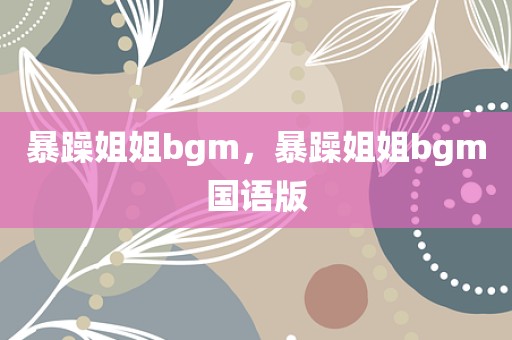 暴躁姐姐bgm，暴躁姐姐bgm国语版