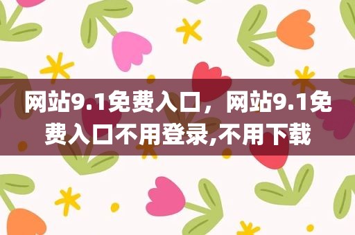 网站9.1免费入口，网站9.1免费入口不用登录,不用下载