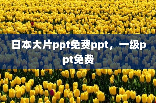 日本大片ppt免费ppt，一级ppt免费