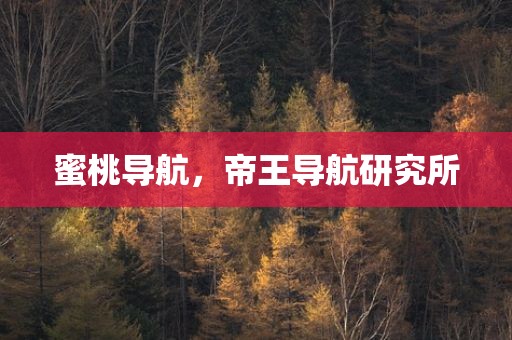 蜜桃导航，帝王导航研究所