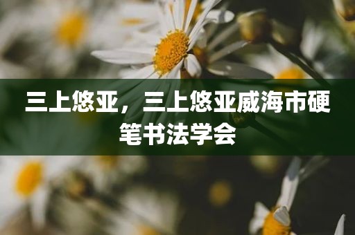 三上悠亚，三上悠亚威海市硬笔书法学会