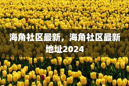 海角社区最新，海角社区最新地址2024