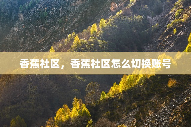 香蕉社区，香蕉社区怎么切换账号