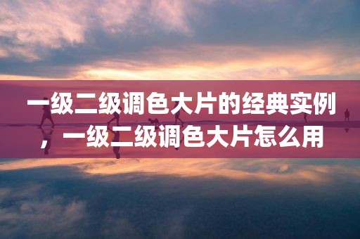 一级二级调色大片的经典实例，一级二级调色大片怎么用