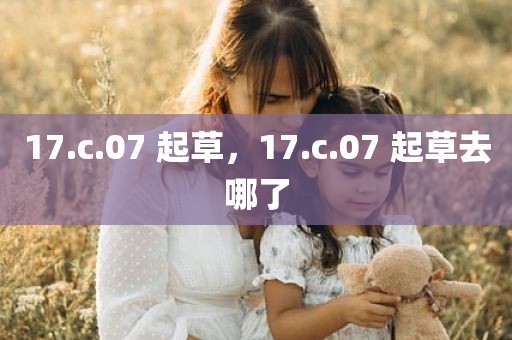 17.c.07 起草，17.c.07 起草去哪了