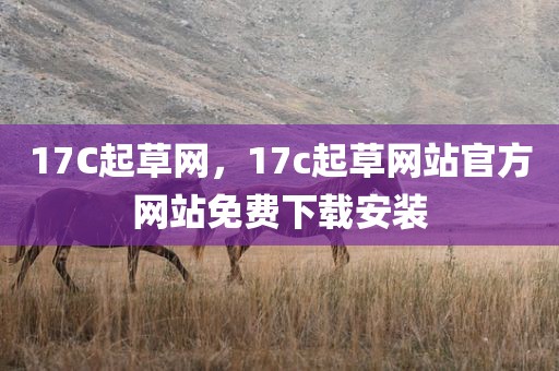 17C起草网，17c起草网站官方网站免费下载安装