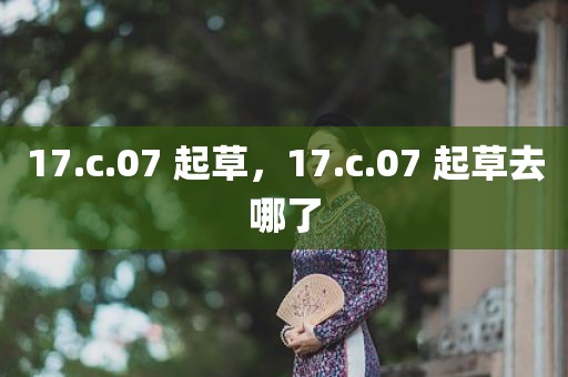 17.c.07 起草，17.c.07 起草去哪了