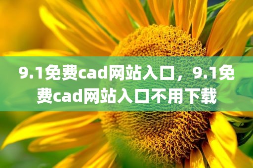 9.1免费cad网站入口，9.1免费cad网站入口不用下载