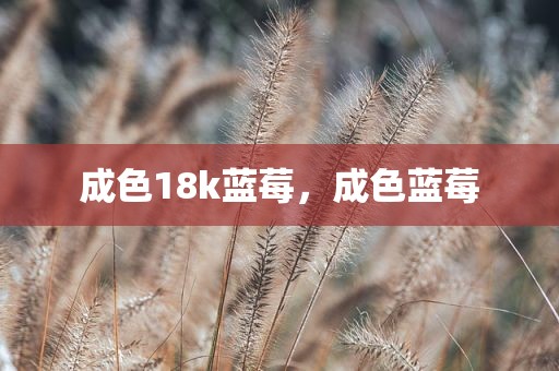 成色18k蓝莓，成色蓝莓