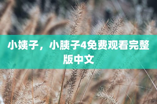小姨子，小胰子4免费观看完整版中文