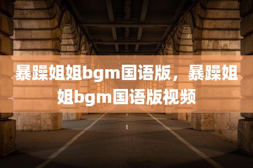 暴躁姐姐bgm国语版，暴躁姐姐bgm国语版视频