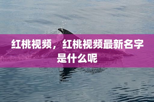 红桃视频，红桃视频最新名字是什么呢