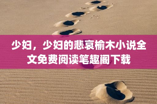 少妇，少妇的悲哀榆木小说全文免费阅读笔趣阁下载