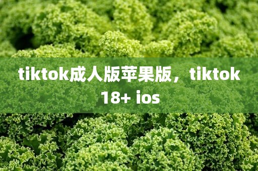 tiktok成人版苹果版，tiktok18+ ios