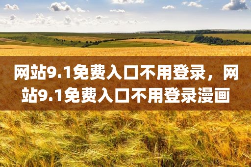 网站9.1免费入口不用登录，网站9.1免费入口不用登录漫画