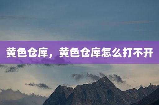 黄色仓库，黄色仓库怎么打不开