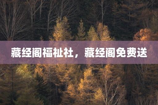 藏经阁福祉社，藏经阁免费送