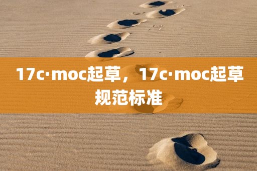 17c·moc起草，17c·moc起草规范标准