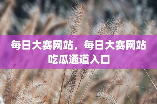 每日大赛网站，每日大赛网站吃瓜通道入口