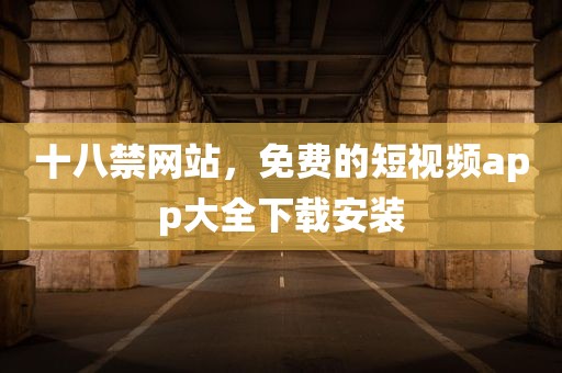 十八禁网站，免费的短视频app大全下载安装
