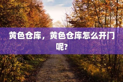 黄色仓库，黄色仓库怎么开门呢?