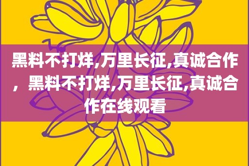 黑料不打烊,万里长征,真诚合作，黑料不打烊,万里长征,真诚合作在线观看