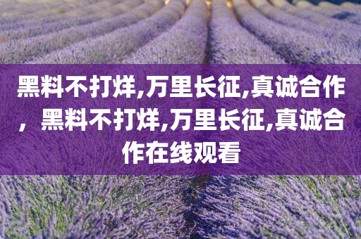 黑料不打烊,万里长征,真诚合作，黑料不打烊,万里长征,真诚合作在线观看