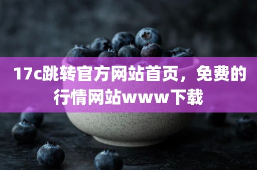 17c跳转官方网站首页，免费的行情网站www下载