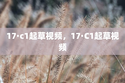 17·c1起草视频，17·C1起草视频