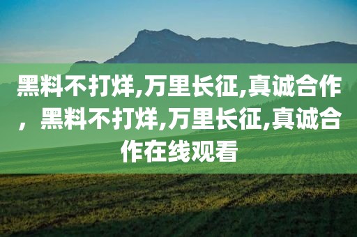 黑料不打烊,万里长征,真诚合作，黑料不打烊,万里长征,真诚合作在线观看