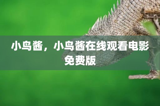 小鸟酱，小鸟酱在线观看电影免费版