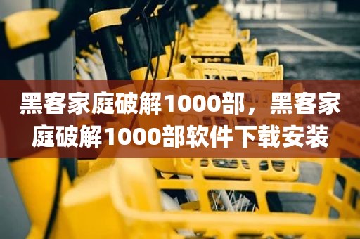 黑客家庭破解1000部，黑客家庭破解1000部软件下载安装
