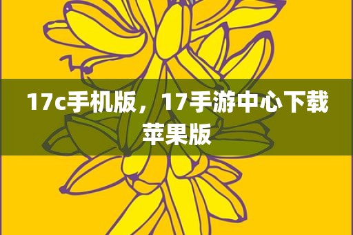 17c手机版，17手游中心下载苹果版