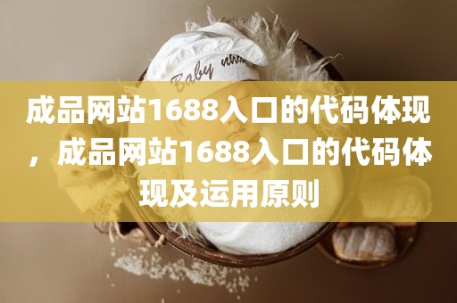 成品网站1688入口的代码体现，成品网站1688入口的代码体现及运用原则