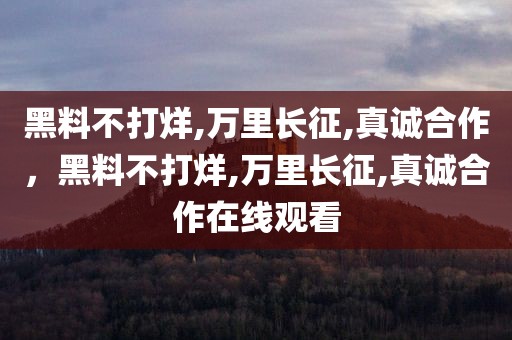 黑料不打烊,万里长征,真诚合作，黑料不打烊,万里长征,真诚合作在线观看