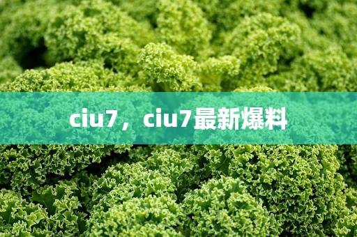 ciu7，ciu7最新爆料