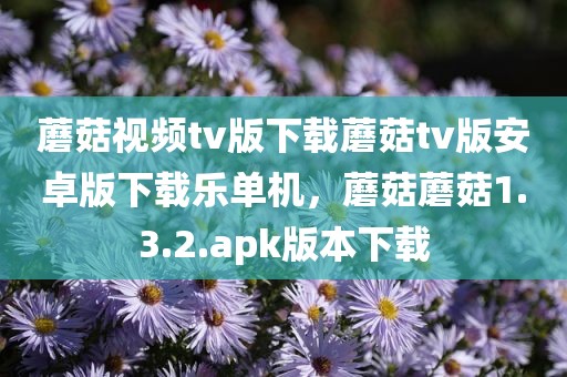 蘑菇视频tv版下载蘑菇tv版安卓版下载乐单机，蘑菇蘑菇1.3.2.apk版本下载