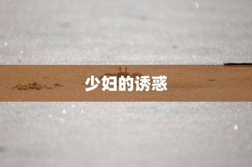 少妇的诱惑
