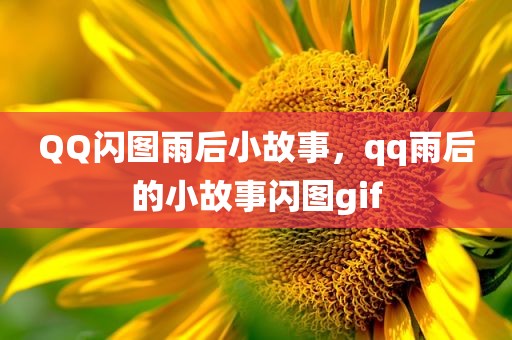 QQ闪图雨后小故事，qq雨后的小故事闪图gif