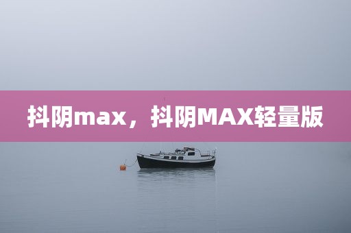 抖阴max，抖阴MAX轻量版